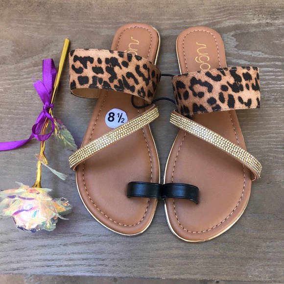 Sugar Flats Sandals Women’s Animal Print 8.5 S New - Picture 4 of 12